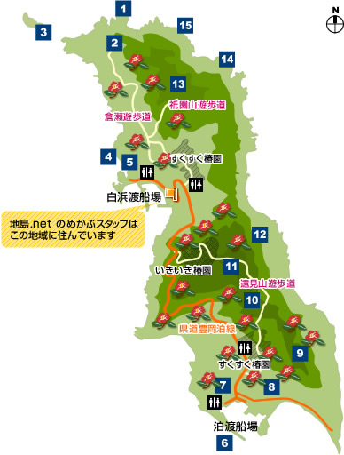 島内観光マップ